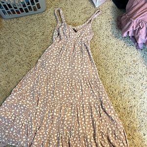 Maxi tie back polka dot dress